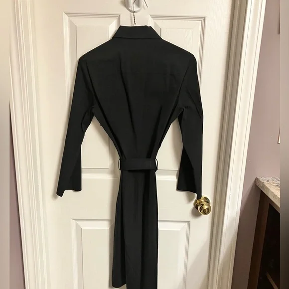 Hugo Boss | Black Long-Sleeve Belted Dress Size 4 - Picture 3 of 7